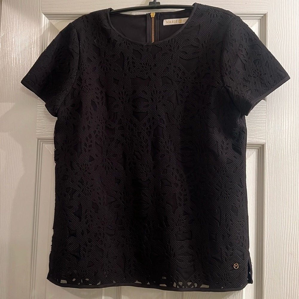 Marie Oliver laser cut elegant blouse